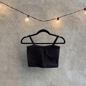 Ribbed underwire crop top **NWT**